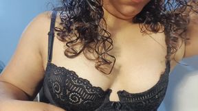 Sexy office worker masturbating at break time