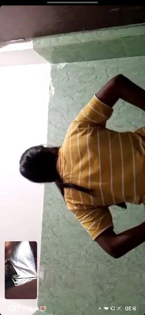 Video Call with My Desi Girlfriend, Showing Her Boobs