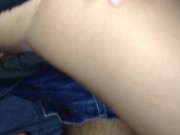 Horny tinder milf pulls up her skirt after coming home from party