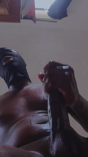 Huge Big Dick Bottom View Stroking