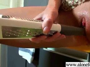 Seductive Girl Use All Kind Of Things To Masturbate