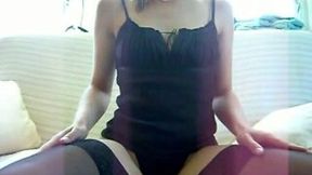 Hot white babe has small tits but a beautiful booty
