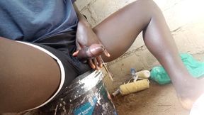 Sexy Black Freak with Wet Juicy Cum Load