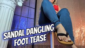 Sandal Dangling Foot Tease