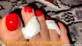 PUT MY POLISH ON MY NAILS! -hd