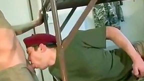 Military guys having fun