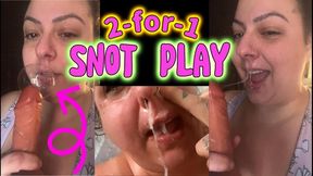 Ultimate Snot Fetish Double Feature: Dripping Messy Nose Play & Brown Phlegm Shower Spit Feast
