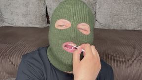 I brush my teeth with a toothpick b