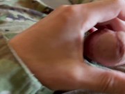 US Army solider jerks off in his OCPs in his barracks room shooting onto some undies
