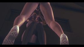 Lol Hentai 3D - Akali Handjob and Fucked Against the Wall at Street - Japanese Asian Manga Anime Game Porn