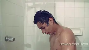 Young Beautiful Latin Papi Vaquero Threats Himself To A Warm Shower