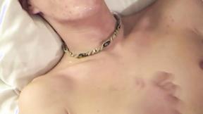 ”Slim twink sticks his long meat into fleshlight & jerks it”