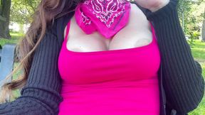 Artemisia Love Shows Off Her Plump Tits in the Forest &mdash;  Slow Motion