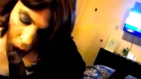 Crossdresser Sucks and Fucks BBC