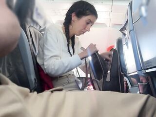 Public Shlong Flashing in Airplane - Hotty Brought Me To Cum In two Minutes