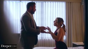 Bridesmaid Anna Claire Clouds gives jilted groom a messy blowjob before fucking him in