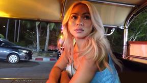”Blonde Asian MILF picked up in a TukTuk & ravaged hard at home”