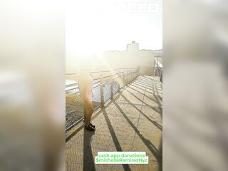 LATIN CHICK SOLO COSPLAY STRIPPED OUTSIDE WALKING AROUND