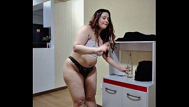 Nicole'_s Silly Fat Tease  Jiggling Cellulite Ass &amp_ Soft Belly Dance