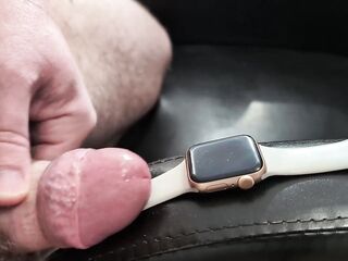 Cum on Girlfriend's Apple See (Wristwatch Fetish)