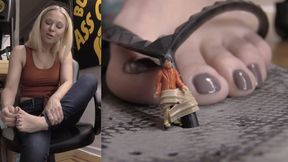 TINY FLIP FLOP SERVANT - Goddess Dee, Giantess, Foot Fetish, Tiny Foot Slave - MP4