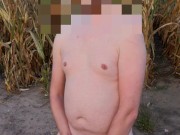 Short Dick Outside (5.5-inch cock): Naked Man in a Corn Field (Intense Jerking) - horny KolowskiBRO