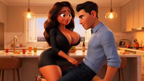 Hot Curvy Married Brazilian Wife Secretly Fucked by Young Neighbor in Kitchen Before Guests Arrive (ai Generated)
