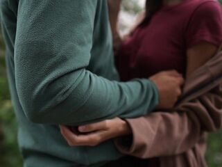 Nature inspired us and we couldn't resist. Kisses. touches, everything felt right in that moment.