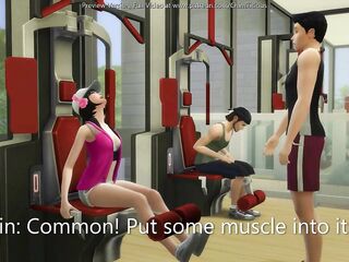 Screwing My Girlfriend At The Gym Whilst Everybody Watches - sims 4 - CG Manga