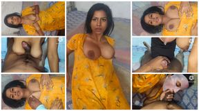 Dropping boobs milk on husband cock