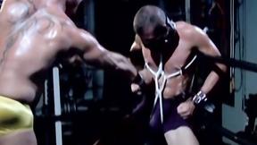 ”Jock Bryce Pierce torments Luca Ciccone by playing & clamping his nipples”