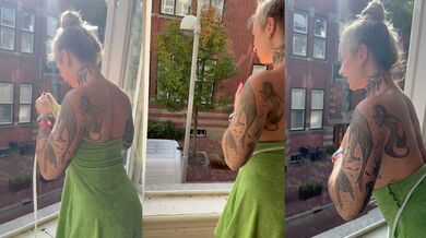 Flashing tits in Amsterdam!