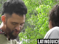 Young Latino beach hookup turns into bareback