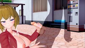 I am very happy to meet naked girls 3D hentai outdoors