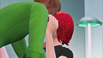 Sims Hentai Series: Redhead rough defloration and double creampie