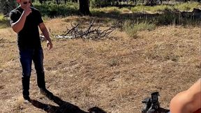 Two Hot Milfs Seduce A Hiker To Take His Cum