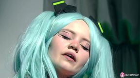 Sexy teen slut Rebecca Nixon teases herself with a big toy