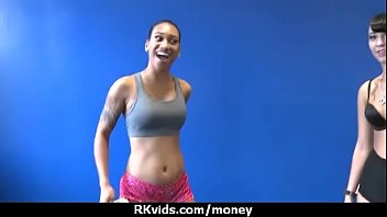 Tight teen fucks a man in front of the camera for cash 11