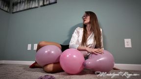 Madalynn Plays with the Balloons