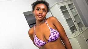 A sizzling brunette's steamy plea for lustful brown penis&#x1F32D; penetration amidst sweaty beads