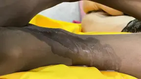 Mature cougar gets a sticky footjob from 18yo neighbor