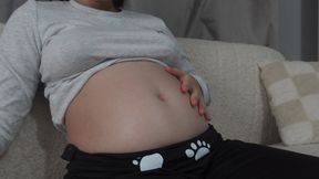 My pregnant Indian wife masturbates in pink panties and shows her big ass while having an orgasm