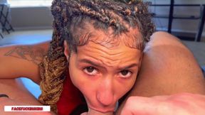 Mixed Race 18 Yr Old Sloppy Deepthroat Blowjob &amp; Cum Facial