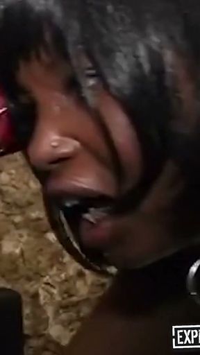 African Dungeon Slaves Anal Dildo Fucking Submissive Whore Cunt   Clip 2