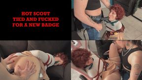Hot scout tied and fucked for a new badge