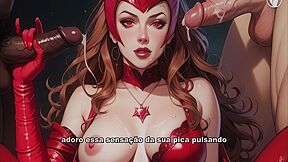 Scarlet Witch Wanda Being Blowjob And Sucking Your Cock - Hentaijoi Guided Handjob