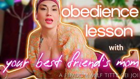 Obedience Lesson with your Best Friend's Mom: A Femdom MILF Titty CEI JOI | Cougar Mistress Tit Worship Humiliation Edging Games with Cum Countdown |