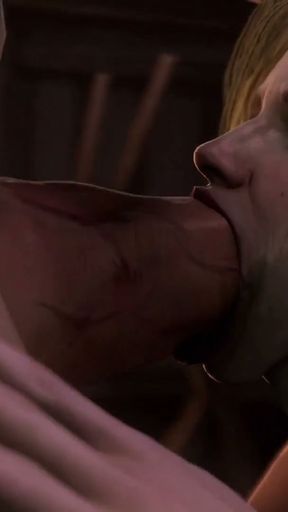 DesireSFM - Futanari Triss BEST DEEP THROAT Sex, Delicious Massive Cumshots   Clip 2