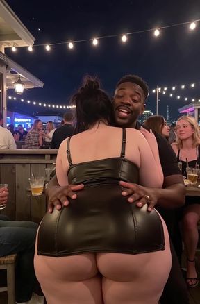 Couple in leather outfits