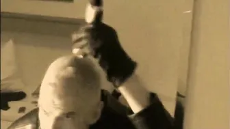 Guy Shaves His Head and Jerks Off to Orgasm